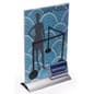 8.5" x 11" Countertop Sign Display with Business Card Holder, Snap Base - Clear