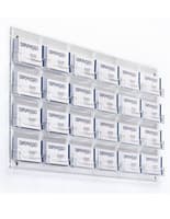 Clear 24-Pocket Wall Business Card Holder w/ Hardware Clear 24-Pocket Wall Business Card Holder for Stores