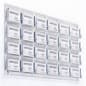 24-Pocket Acrylic Business Card Holder for Wall, Open Pockets - Clear