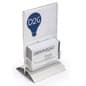 4" x 6" Countertop Sign Holder with Business Card Pocket, Snap Base - Clear