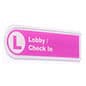 27.5" x 4.5" Acrylic Wall Mounted Sign, Custom Printing, Center Panel - Clear