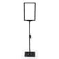 Countertop/Floor-Standing Sign Holder, Top Insert, Height Adjustable - Black