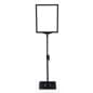 Countertop/Floor-Standing Sign Holder, Top Insert, Height Adjustable - Black