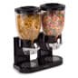 Dual Food Dispensers, 1 Gallon Each, Portion Control - Black