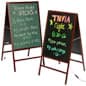 20x39 A-Frame Chalkboard, Black Wet Erase Surface, 2 Sided - Cherry
