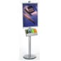Floor Stand Poster Holder with Brochure Holder, Single-Sided