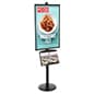 Floor Standing Poster Holder with Literature Tray, Round Base
