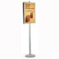 Floor Standing Poster Holder, Snap Frames, Double-Sided - Silver