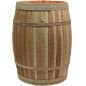 18-inch Wooden Barrel Dump Bin for Floor, Full Size - Natural
