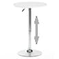 23.5” Round Cocktail Table, Height Adjustable - White