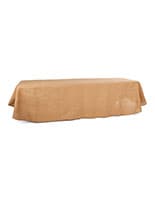 This Burlap Table Cloth Features Premium Jute Material to Offer an Eco-Friendly Cover Burlap table cloth with overall dimensions of 89 inches by 156 inches
