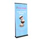 Double-sided Retractable Banner Stand with (2) 34 x 88 Custom Graphics - Black