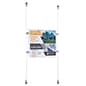 8.5 x 11 Sign Holders with Ceiling-to-Floor Cable - Clear