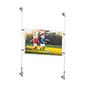 Sign Holders with Wall Mount Cable - Clear
