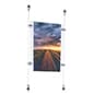 8.5 x 11 Sign Holders with Ceiling-to-Floor Cable - Clear