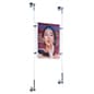 Sign Holders with Wall Mount Cable - Clear