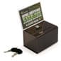 Acrylic Ballot Box with Lock & 6 x 4 Header - Black