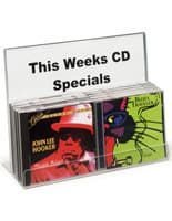 10 CD Rack - Acrylic Display with Message Back cd rack