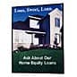 Wall Mounted Sign Holder, Snap Frame, Protective Lens - Black