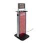 Charging Kiosk for Floor w/ Custom Graphics, 10 Cables, 2 Universal Outlets - Silver