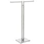 Clothing Rack with 2 Faceout Hooks, Adjustable Height - Chrome
