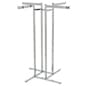 4-Way Clothing Rack with 16" Straight Arms, Height Adjustable - Chrome
