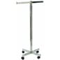 Clothing Rack w/ 2 Faceout Hooks & Wheels, Adjustable Height - Chrome