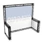 10' x 10’ Trade Show Truss Booth with Sidewalls, Travel Cases - Black