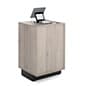 Wood Host Stand w/ Cord Management, Adjustable Shelves, Ships Assembled