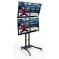 (2) 55” 1080p SuperSign TVs w/ Media Player & Software, Dual Monitor Stand - Black