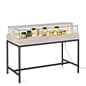 Dispensary Display Case w/ LED Lighting, Tempered Glass, Locking Drawer