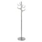 Coat Rack with 8 Curved Hooks - Silver