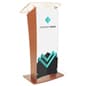 Wood Podium w/ Acrylic Front Panel, Custom Printed Graphics - Multiple Colors