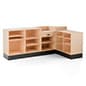 Sales Counter Configuration, Four Components, Lockable Drawer and Open Storage