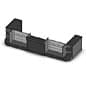 Store Counter Configuration w/ 7 Components, Black Finish & Tempered Glass Shelves