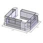 Retail Counter Configuration w/ 9 Components, Black Finish & Adjustable Glass Shelves