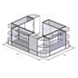 Store Counter Configuration w/ 9 Components, Black Finish & Adjustable Glass Shelves