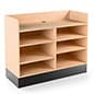 48" Sales Counter, Recessed Ledge Top, Open Storage