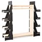 68 x 65 Clothing Rack with Shelves, Floor Standing, Eco-Friendly - Black/Natural