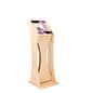 12.9" iPad Pro Floor Stand, Eco-Friendly Wood, Custom Graphics, Knockdown - Natural