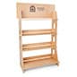 44 x 67.5 Multi-Tier Shelving Display, Custom Printed, Collapsible Design - Natural