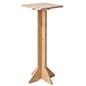 40" Tall Wooden Display Pedestal with 16-inch Square Tabletop, Collapsible - Natural
