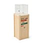 Wooden Ballot Box w/ Full Color Custom Printing, Locking, Floor Standing - Natural