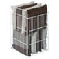 Wire Dump Bin w/ Adjustable Shelf, Floorstanding - White