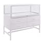 48" Glass Showcase Display Cabinet w/ Locking Drawers, Tempered Glass, and LED Lights