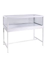 48" Full Vision Display Case w/ LED Lighting, Pull-Out Display, and Tempered Glass Full vision display case with LED lighting