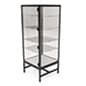 24" Glass Showcase Tower w/ LED Lighting, Locking Door, and Adjustable Shelves