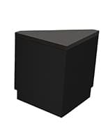 Corner Display Pedestal w/ Matte Finish, Decorative Reveal, Ships Fully Assembled Corner display pedestal with decorative reveal