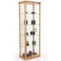 Glass Display Case, Adjustable Shelves, Locking, Ships Unassembled - Wooden
