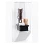 8”w Wall Wedge Display Case w/ MDF Base and Lift Off Acrylic Vitrine - White